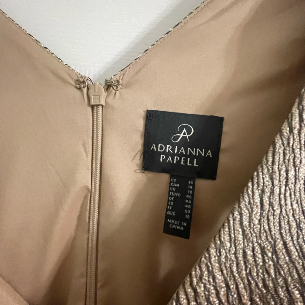 Adrianna Papell Shimmering Gold Gown